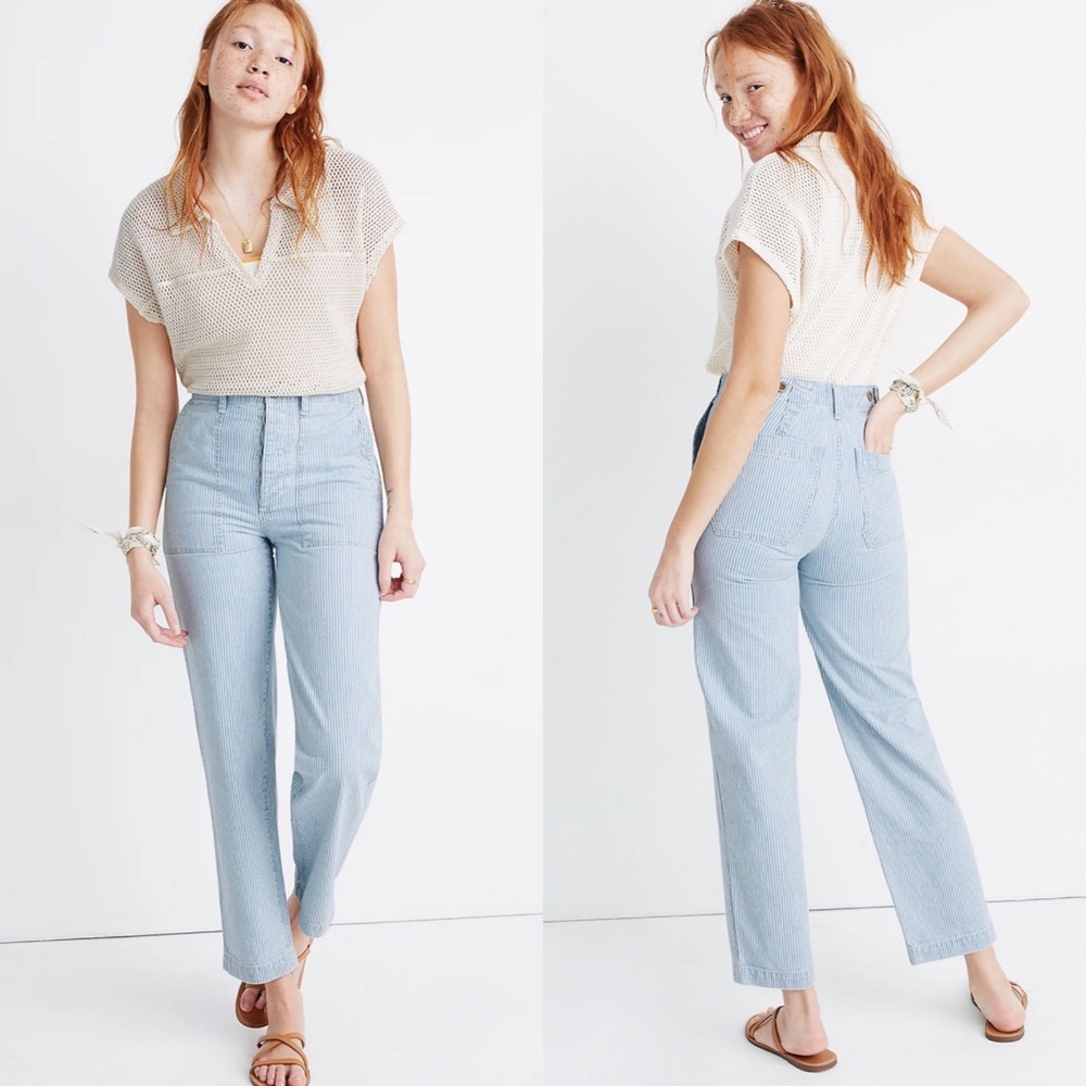 Madewell Griff Railroad Stripe Fatigue Pants